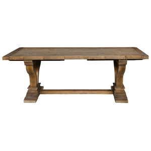 Alexander Solid Wood Extending Dining Table - Brown