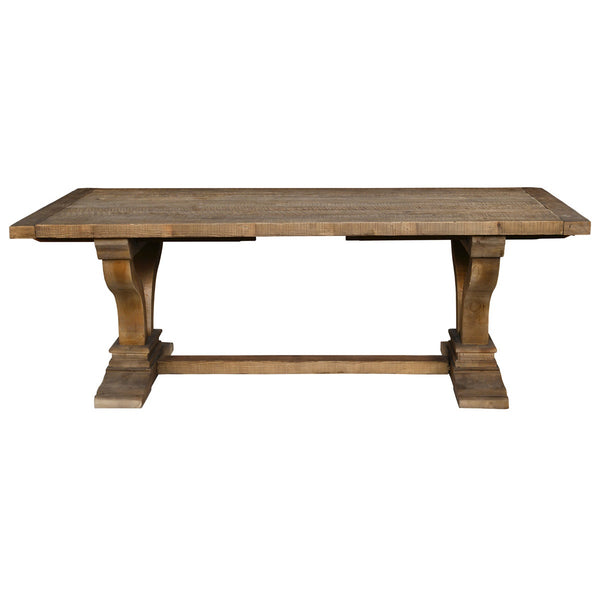 Alexander Solid Wood Extending Dining Table - Brown