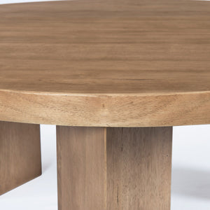 Mesa Round Coffee Table-Light Brushed