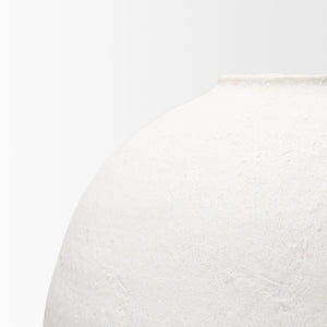 Karakum II Large White Textured Ceramic Vase