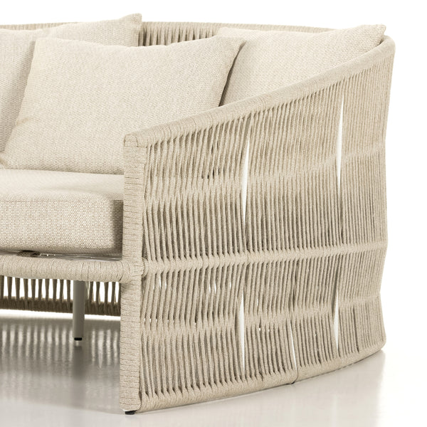 Porto Outdoor Day Bed In White Aluminum