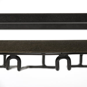 Chriselle Black Metal And Glass Two Tier Bar Cart