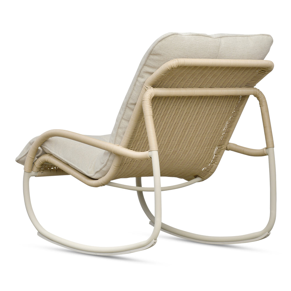 Moe's Lyra Outdoor Rocking Chair in Beige