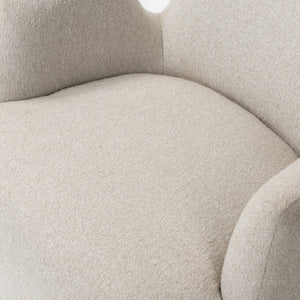 Reed Swivel Chair In Crete Pebble