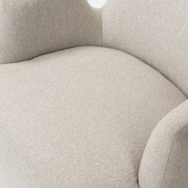 Reed Swivel Chair In Crete Pebble
