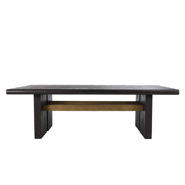 Larson Solid Wood Rectangle Dining Table in Carbon Black