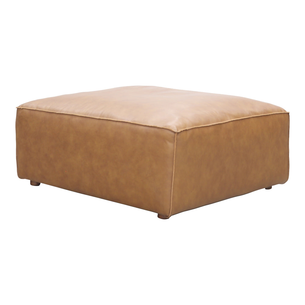 Moe's Form Ottoman Sonoran Tan Leather
