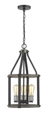Kirkland 3 Light Pendant in Ashen Barnboard Finish