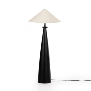Innes Tapered Shade Floor Lamp In Mtt Black