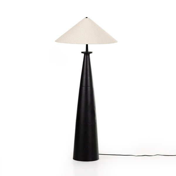 Innes Tapered Shade Floor Lamp In Mtt Black