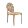 ROUND BACK RATTAN WRAPPED DINING CHAIR