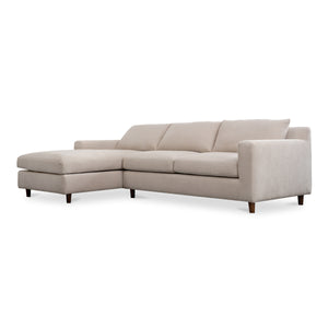 Moe's Hutton Left Sectional in Beige Chenille