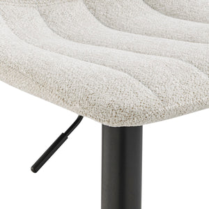 Robert KD Fabric Gaslift Swivel Bar Stool, Posh Ivory