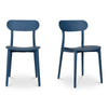 Kent Outdoor Dining Chair Set in Navy Blue - Moe's