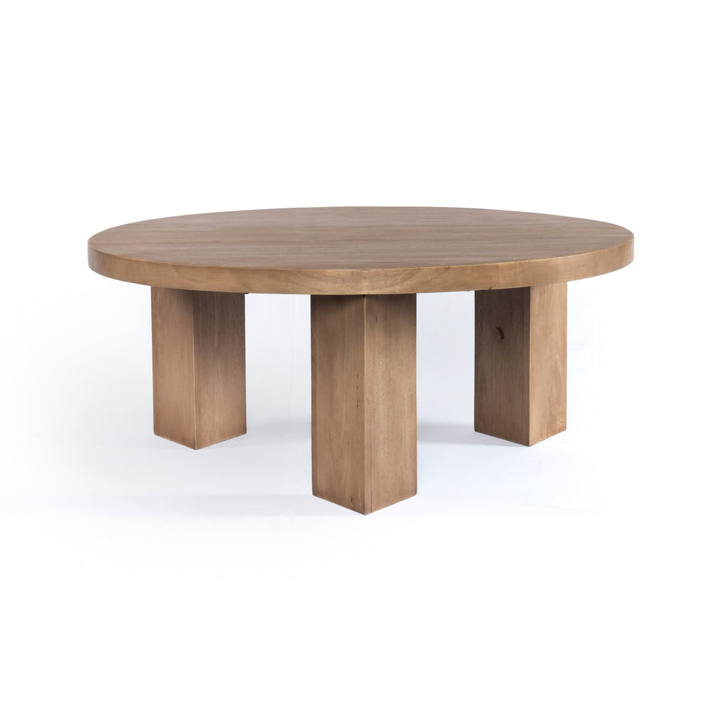 Mesa Round Coffee Table-Light Brushed