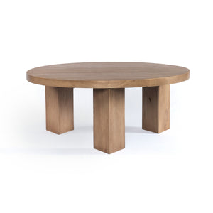 Mesa Round Coffee Table-Light Brushed