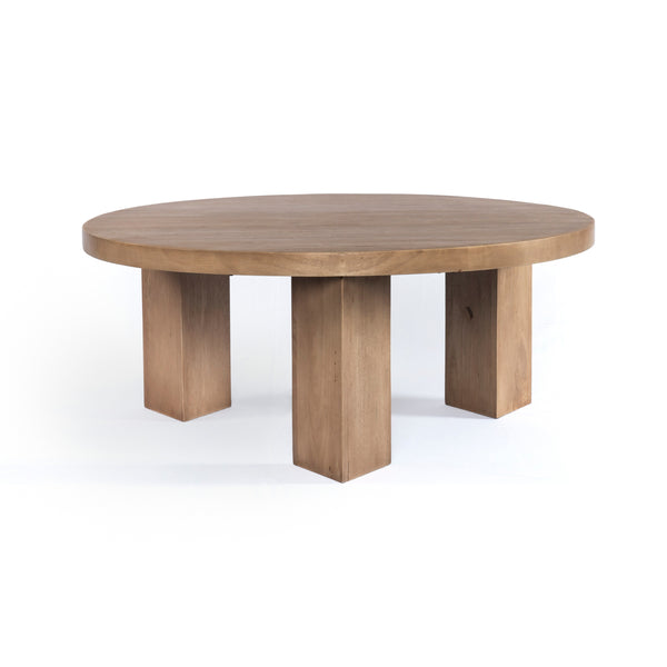 Mesa Round Coffee Table-Light Brushed
