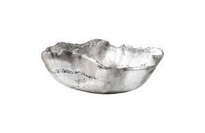 Cast Onyx Bowl, Silver Leaf, Smallall