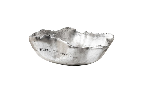 Cast Onyx Bowl, Silver Leaf, Smallall