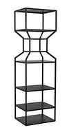 Downtown A Industrial Steel Bookcase in Matte Black