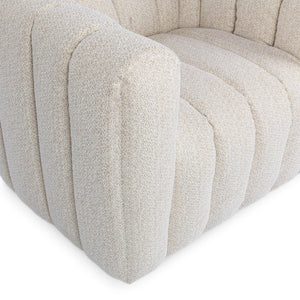 Lexa Upholstered Swivel Chair - Cream by Classic Home