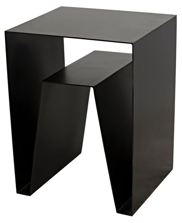 Quintin Side Table, Black Steel