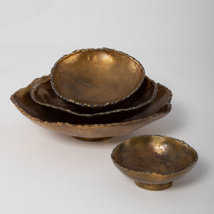 Lucky Coins Brass Wall Bowls, S/4