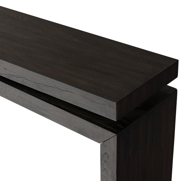 Matthes Console Table in Smoked Black