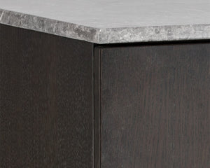 Rebel Sideboard - Gold - Light Grey Marble / Charcoal Grey