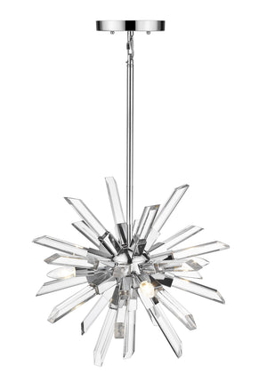 Burst 4 Light Chandelier in Chrome Finish
