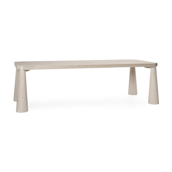 Classic Home Atrop Solid Oak Dining Table with Sculptural Legs