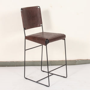 New York Counter Chair Chocolate Leather
