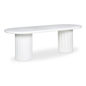 Moe's Eris Outdoor Dining Table in White