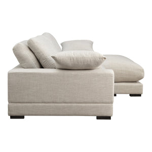 Moe's Plunge Sectional with Flip Chaise in Brown
