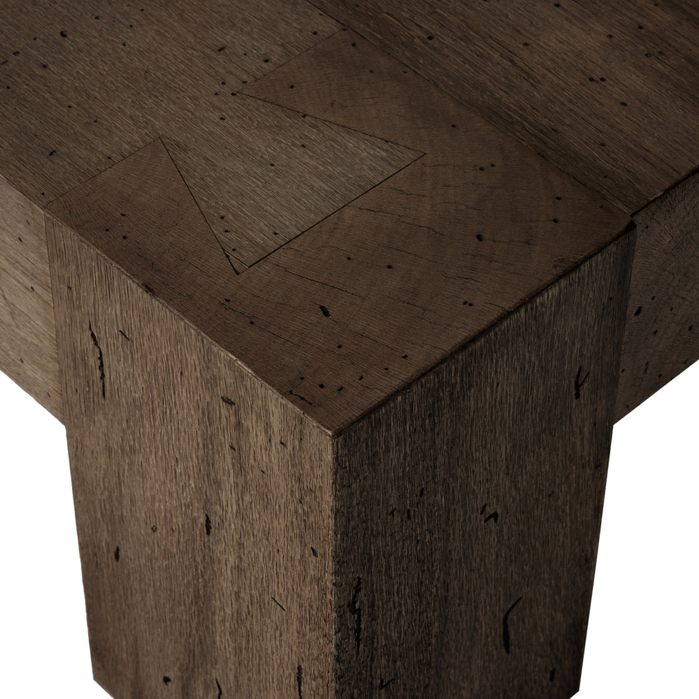 Abaso Rectangular Coffee Table In Ebn Rstic