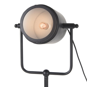 Debdou 22L x 22W x 61H Black and White Metal Adjustable Cinema-Style Floor Lamp