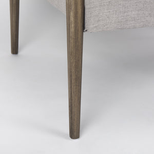 Palisades Gray Fabric w/ Brown Wood Frame Accent Chair