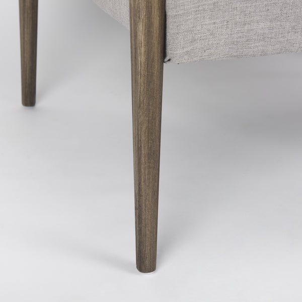 Palisades Gray Fabric w/ Brown Wood Frame Accent Chair