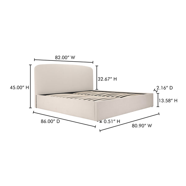 Moe's Joan King Storage Bed with Slipcover