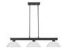 Cobalt 3 Light Billiard Light in Matte Black Finish