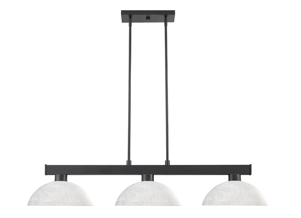 Cobalt 3 Light Billiard Light in Matte Black Finish