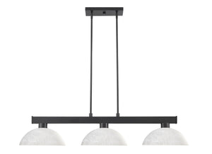 Cobalt 3 Light Billiard Light in Matte Black Finish