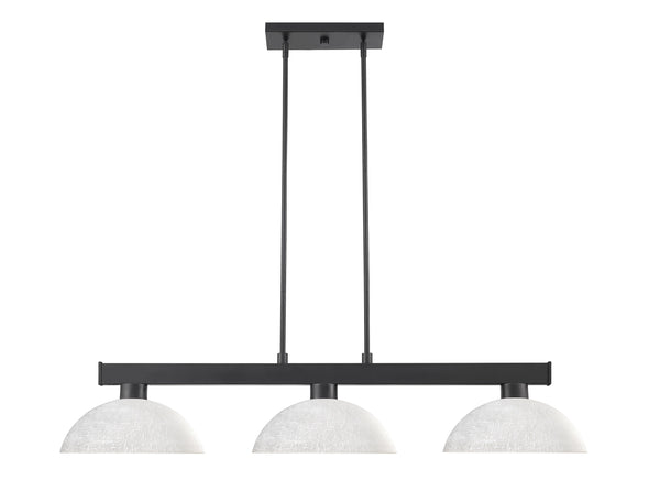 Cobalt 3 Light Billiard Light in Matte Black Finish