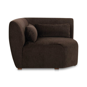 Amelia Corner Chair Espresso with Lumbar Cushion