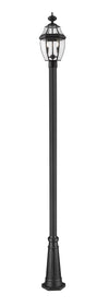 Westover 2 Light Outdoor Post Mounted Fixture in Black Finish