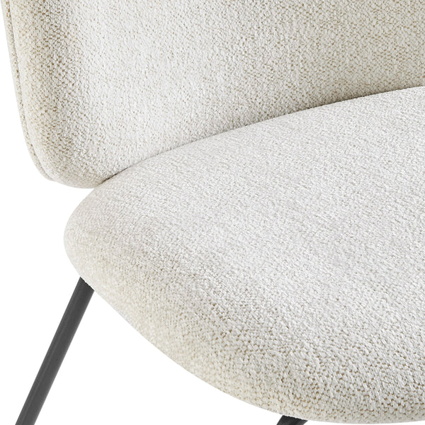 Nisha KD Fabric Dining Side Chair, Posh Ivory
