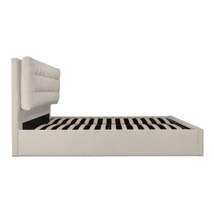 Moe's Sebastion Queen Storage Bed in Beige