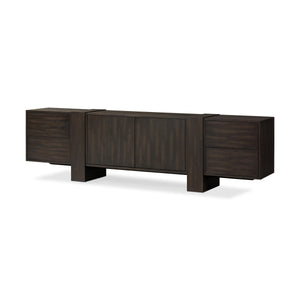 Fisher Media Console in Smoked Black Veneer'