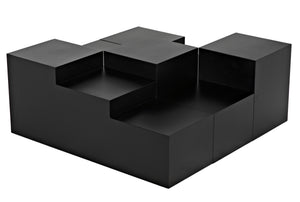 Stein Industrial Steel Coffee Table in Matte Black