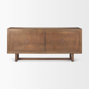 Grier Medium Brown Solid Wood W/Cane Sideboard